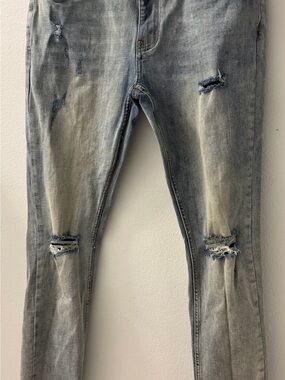 Serenede Skinny Ripped Light Blue Men's Jeans